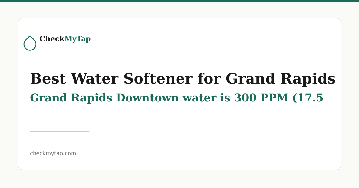 Best Water Softener for Grand Rapids Downtown, MI (2026) | CheckMyTap