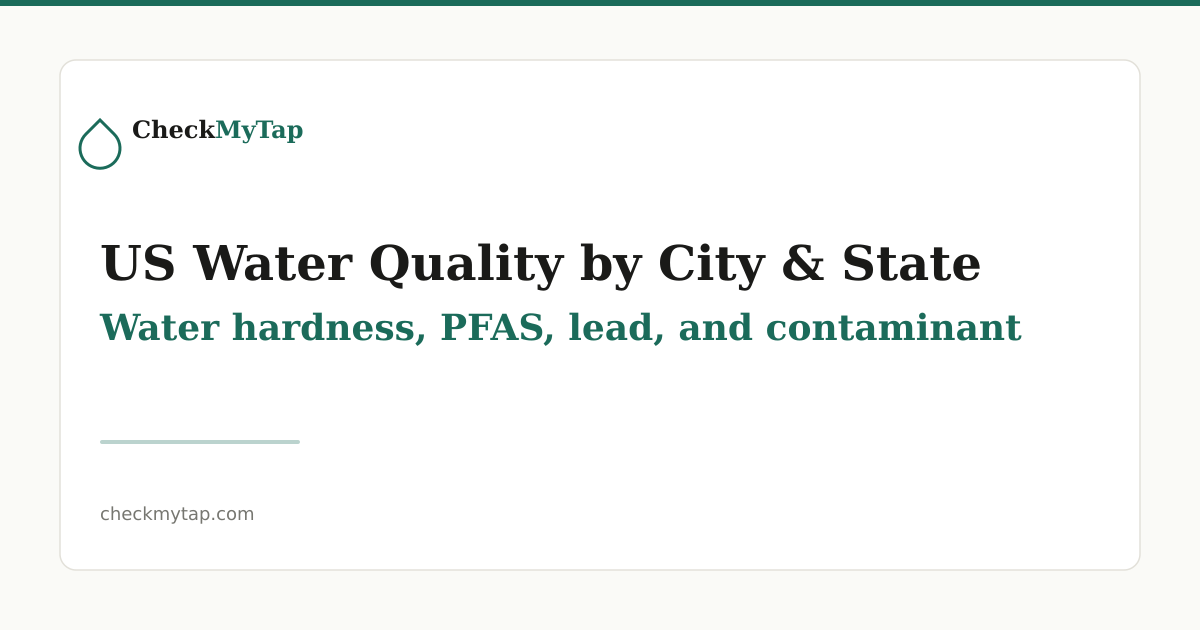 US Water Quality by City & State | CheckMyTap